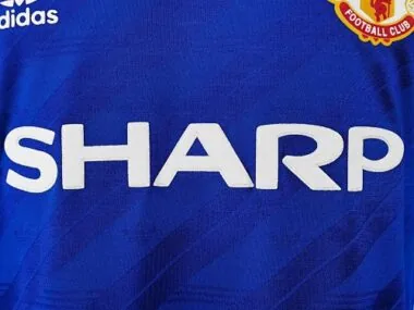 86-88 Manchester United away blue long sleeve player version