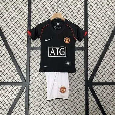 07-08 Manchester United Away Retro Kids Kits Children Sets