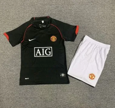 07-08 Manchester United Away Retro Kids Kits Children Sets