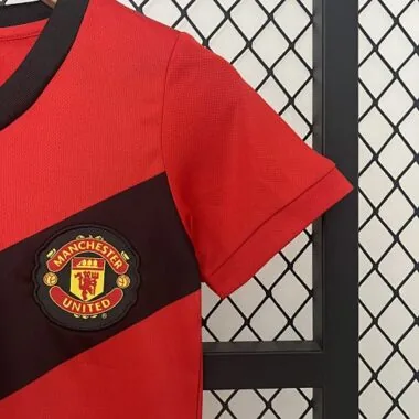 09-10 Manchester United Home Retro Kid Kits Children Sets