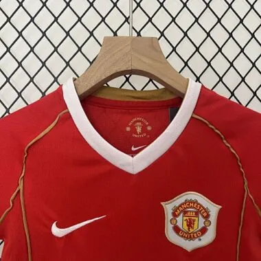 06-07 Manchester United Home Retro Kids Kits Children Sets