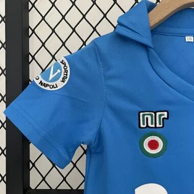 87-88 Napoli Home Kids Retro Kits Maradona Children Shirt