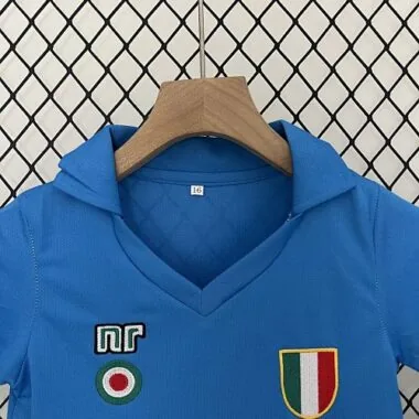 87-88 Napoli Home Kids Retro Kits Maradona Children Shirt
