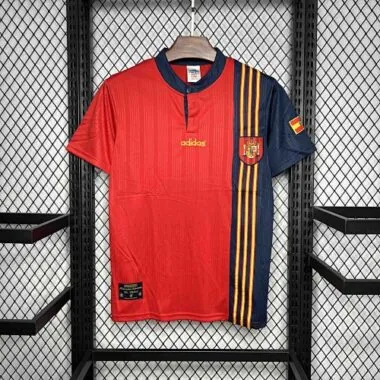 1996 Spain Home Retro Kit Vintage Shirt