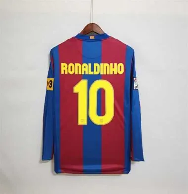 07-08 Barcelona home long sleeves