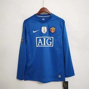 08-09 Manchester United blue away long sleeve