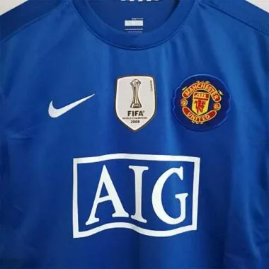 08-09 Manchester United blue away long sleeve