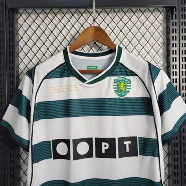 01-03 Sporting Lisbon Home Retro Commemorative Edition Shirt Football Jerseys Yupoo