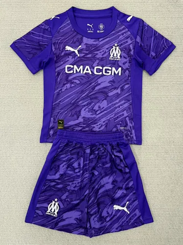 25-26 Kids Marseille Goalkeeper Kit Cheap Soccer Jerseys Yupoo
