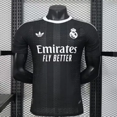 25-26 Player Real Madrid Black Goalkeeper Kit S-2XL Cheap Football Jersey Wholesale Yupoo