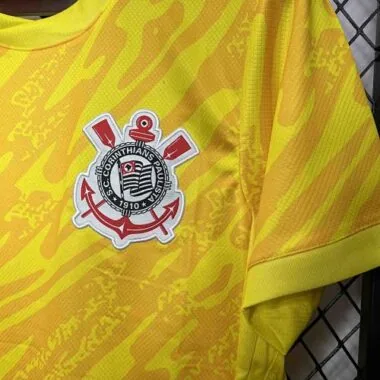 24-25 Corinthians Goalkeeper Yellow Kit Soccer Unifrom