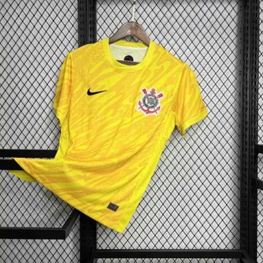 24-25 Corinthians Goalkeeper Yellow Kit Soccer Unifrom