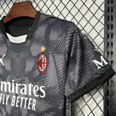 24-25 AC Millan Goalkeeper Kid Kits Black Youth Apparels AAAAJersey Supplier Yupoo