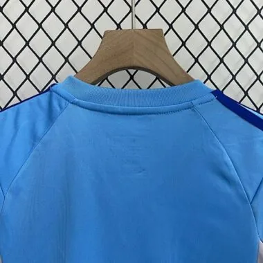 24-25 Real Madrid Goalkeeper Kid Kits Blue Youth Apparels