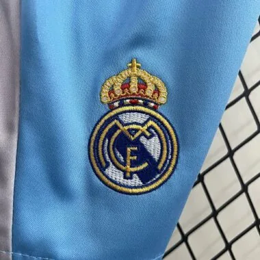 24-25 Real Madrid Goalkeeper Kid Kits Blue Youth Apparels