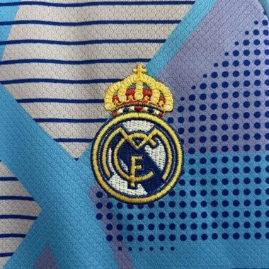 24-25 Real Madrid Goalkeeper Kid Kits Blue Youth Apparels