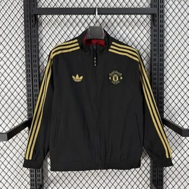 25-26 Manchester United Chinese Knot Reversible Windbreaker Double-Sides Jacket S-3XL