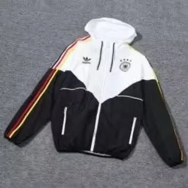 2024 Germany White&Black Windbreaker Hoodie Jackets Football AAAAJersey Supplier