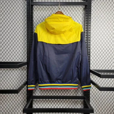 2024 Brazil Yellow and Navy Windbreaker Jacket Football Replicas Yupoo