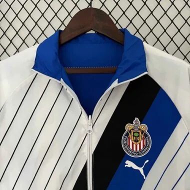 23-24 Chivas Reversible Windbreaker White&Blue Double-Sides Jacket