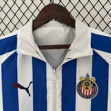 23-24 Chivas Reversible Windbreaker White&Blue Double-Sides Jacket