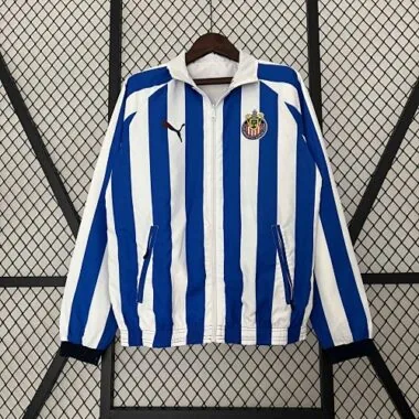 23-24 Chivas Reversible Windbreaker White&Blue Double-Sides Jacket
