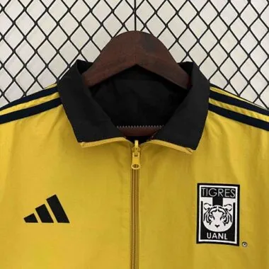 2024 Tigres UANL Orange&Yellow Trench Coat Reversible Windbreaker Double-Sides Jacket
