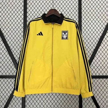 2024 Tigres UANL Orange&Yellow Trench Coat Reversible Windbreaker Double-Sides Jacket