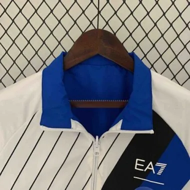 23-24 Napoli Reversible Windbreaker White&Blue Double-Sides Jacket