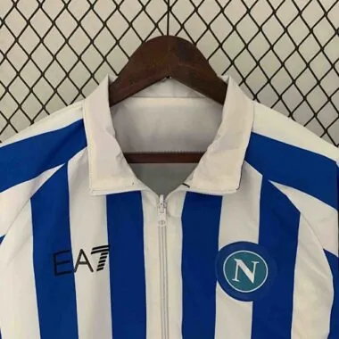 23-24 Napoli Reversible Windbreaker White&Blue Double-Sides Jacket