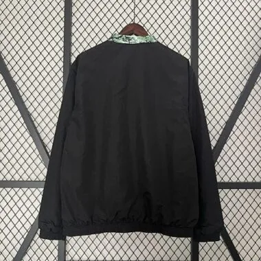 2024/25 Manchester United Green and Black Reversible Windbreaker Double-Sides Jacket