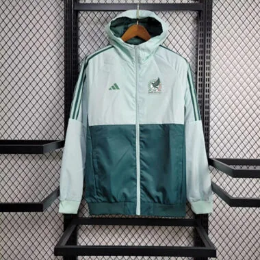 2024 Mexico White and Green Windbreaker Jacket