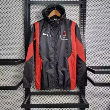 Windbreaker AC Milan Black S-XXL Cheap Soccer Jerseys