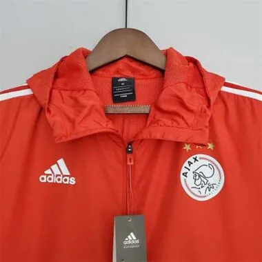 22-23 Casaco de vento vermelho do Ajax