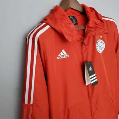 22-23 Casaco de vento vermelho do Ajax