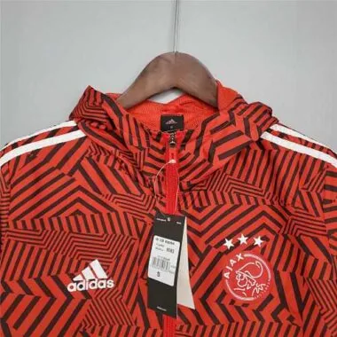 21-22 Ajax Red and Black Stripes Windbreaker