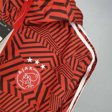 21-22 Ajax Red and Black Stripes Windbreaker