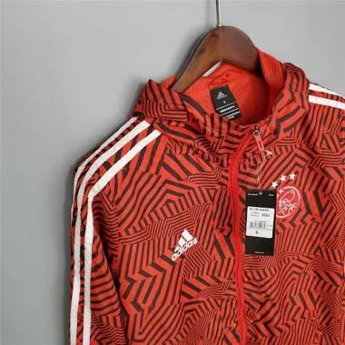 21-22 Ajax Red and Black Stripes Windbreaker