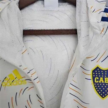 21-22 Casaco de vento branco do Boca Juniors