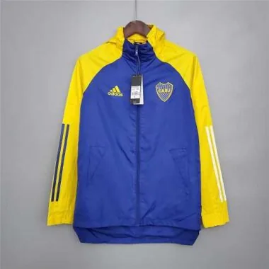 20-21 Boca Juniors Blue and Yellow Windbreaker