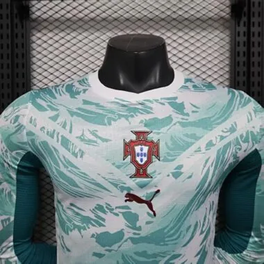 2026 Spelersshirt Portugal Uitwedstrijd met lange mouwen S-3XL WK Goedkoop voetbalshirt Groothandel Yupoo