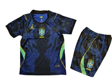 2026 Kids Brazil Away Kit World Cup Cheap Football Jersey Wholesale Yupoo
