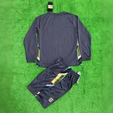 Equipamentos infantis de manga comprida da Inglaterra para jogos fora de casa em 2024 – Conjuntos infantis do UEFA Euro – Réplicas de futebol da Yupoo