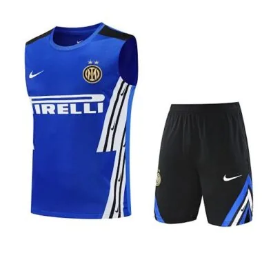 2025/26 Inter Milan Retro Blue Training Kits Football Vest Suits