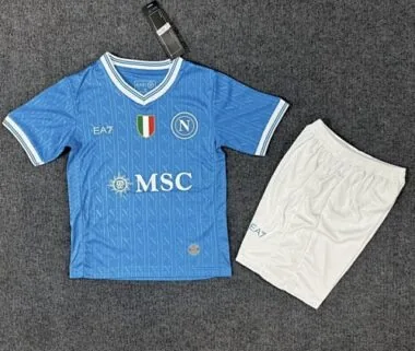25-26 Kids Napoli Home Kit Cheap Football Jersey Wholesale Yupoo