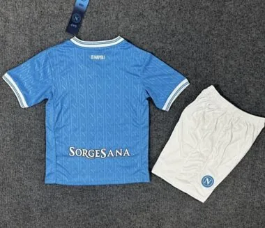 25-26 Kids Napoli Home Kit Cheap Football Jersey Wholesale Yupoo