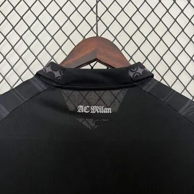23-24 AC Milan Fouth Kit Black Shirt