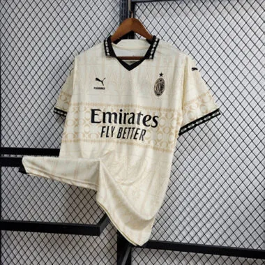 23-24 AC Milan Fouth Kit Beige Shirt