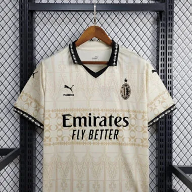 23-24 AC Milan Fouth Kit Beige Shirt