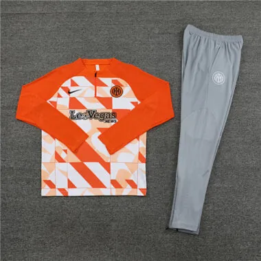 23-24 Inter Milan Long Sleeve Kits Orange Zipper Training Suits